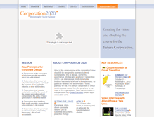 Tablet Screenshot of corporation2020.org